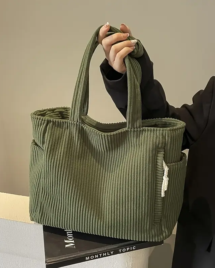 Sofia – Borsa Tote a Coste con Dettagli in Cordino