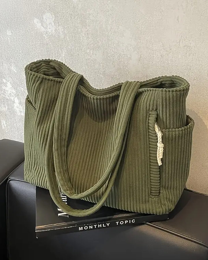 Sofia – Borsa Tote a Coste con Dettagli in Cordino
