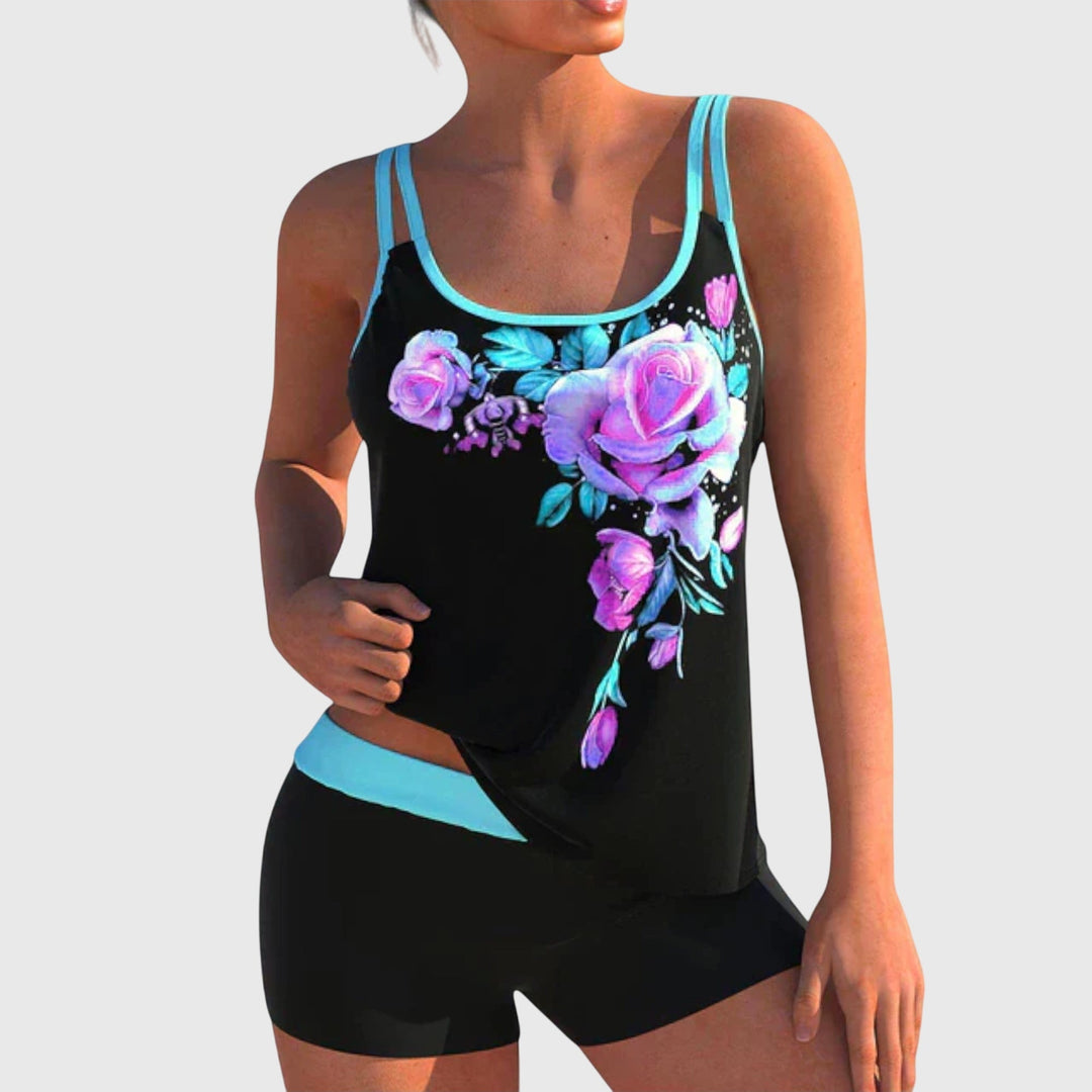 Flor - Costume da bagno a fiori che copre la pancia