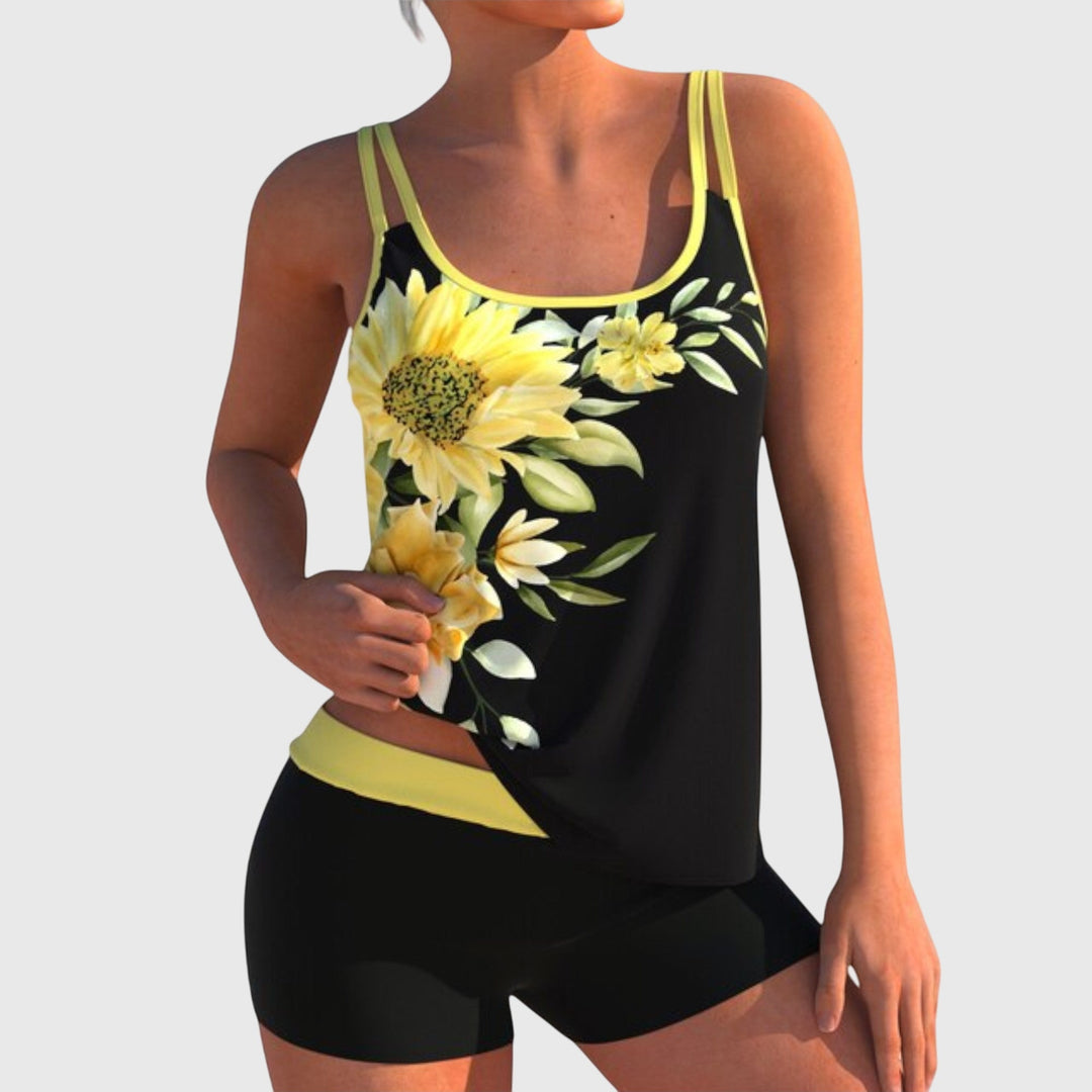 Flor - Costume da bagno a fiori che copre la pancia