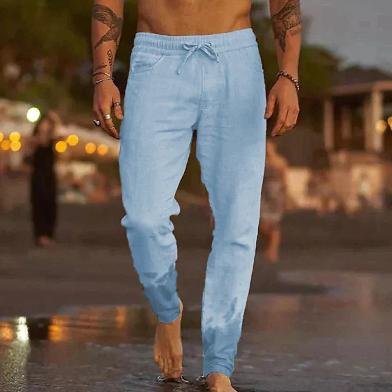 Matteo | Pantaloni da Spiaggia in Lino