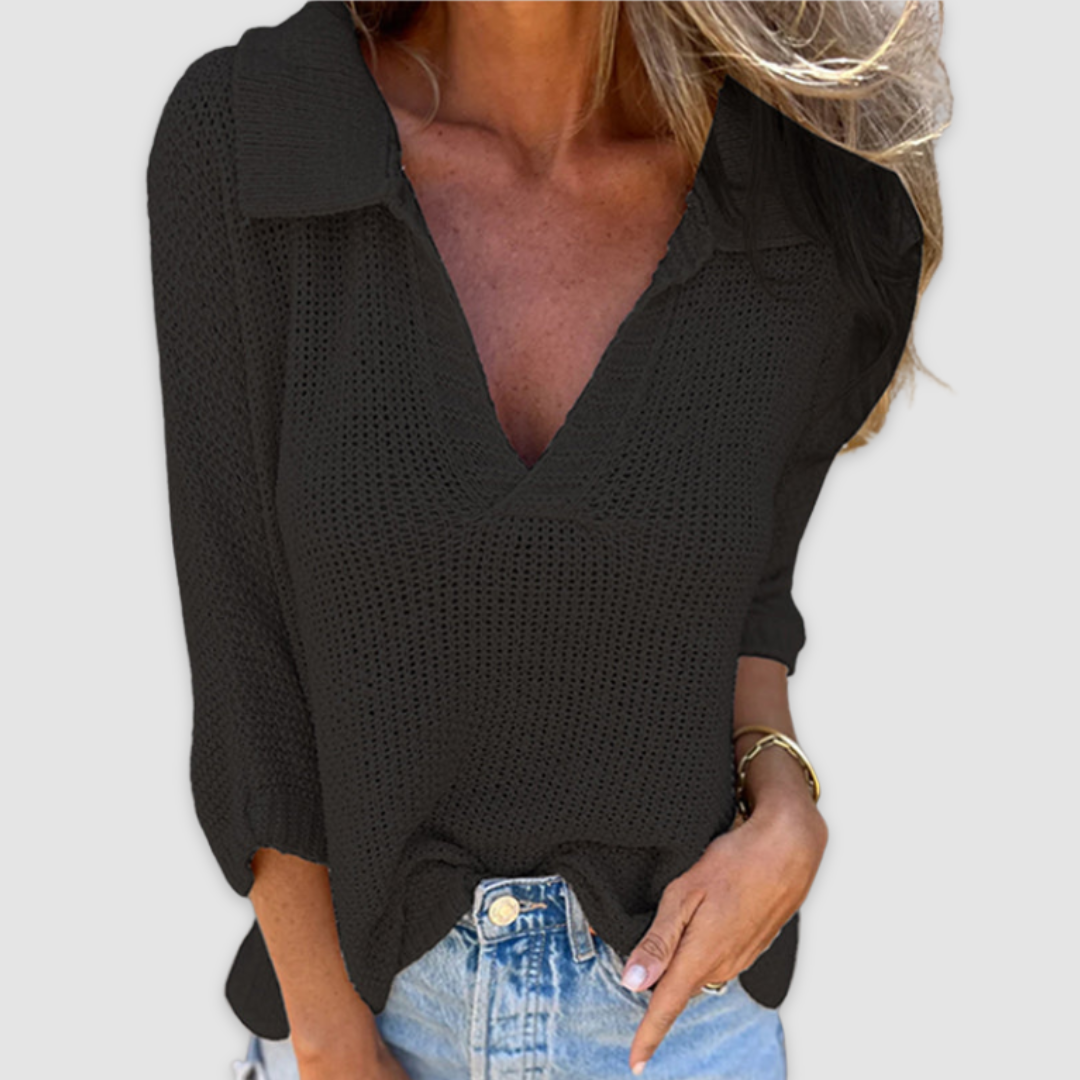 Top elegante a V di Lucy