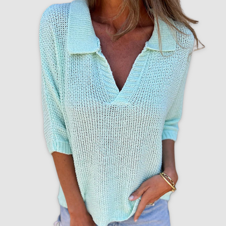 Top elegante a V di Lucy