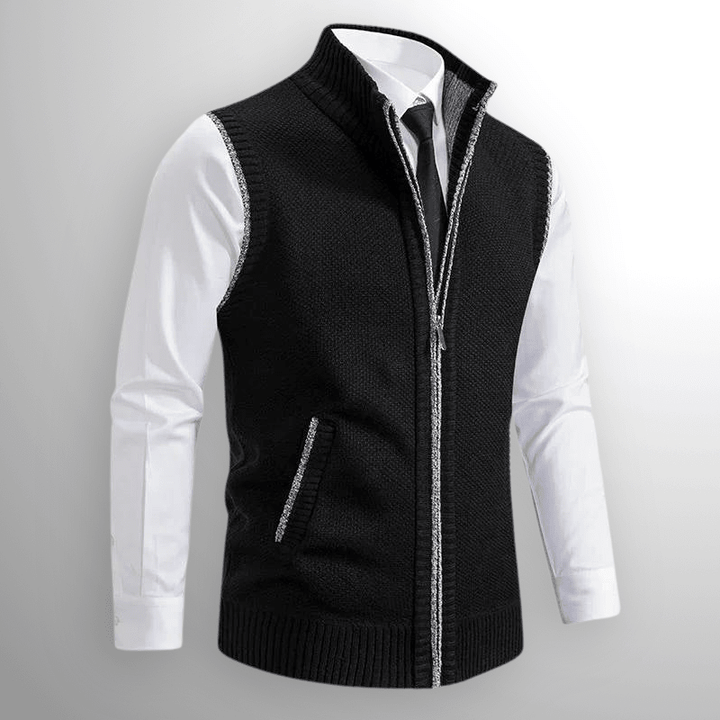 DONATO | GILET IN MAGLIA CON CERNIERA