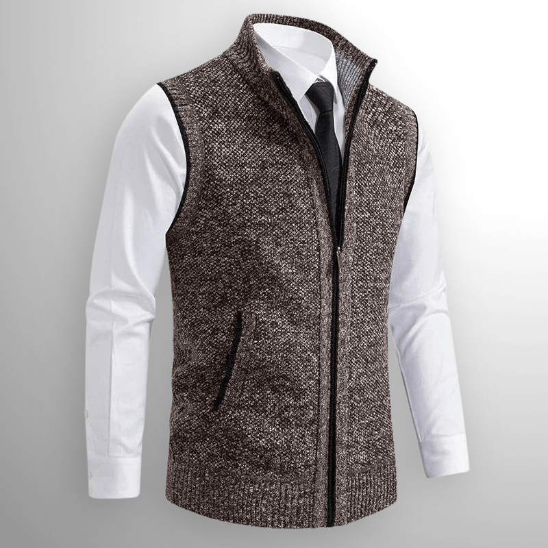DONATO | GILET IN MAGLIA CON CERNIERA