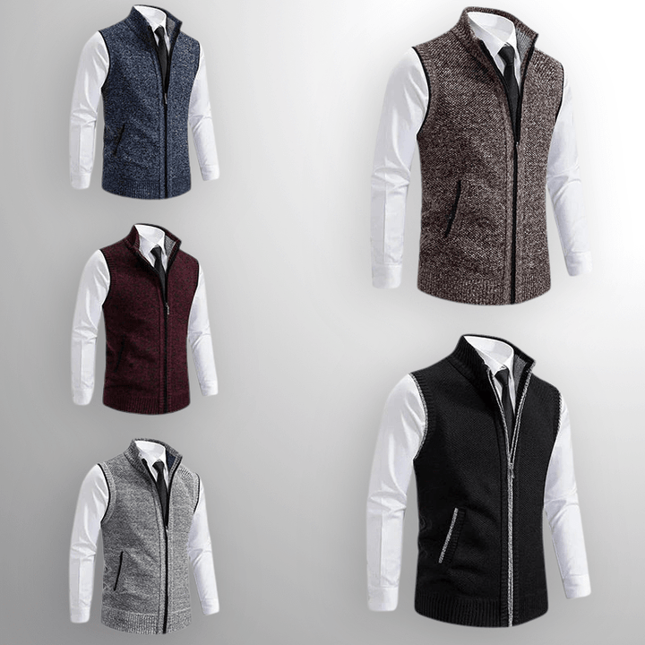 DONATO | GILET IN MAGLIA CON CERNIERA