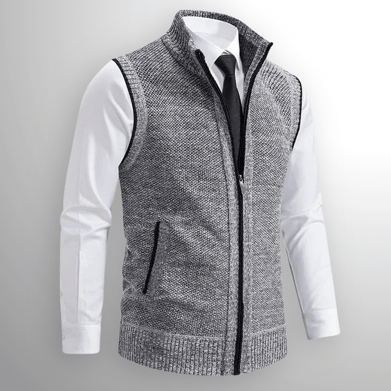 DONATO | GILET IN MAGLIA CON CERNIERA
