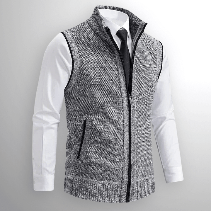 DONATO | GILET IN MAGLIA CON CERNIERA
