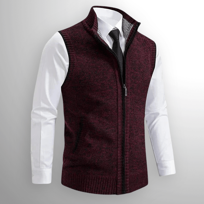 DONATO | GILET IN MAGLIA CON CERNIERA
