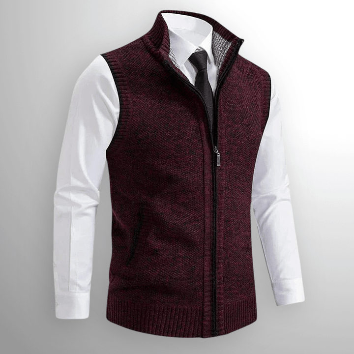 DONATO | GILET IN MAGLIA CON CERNIERA