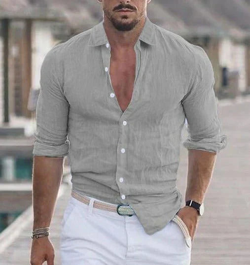 Camicia elegante in lino estivo